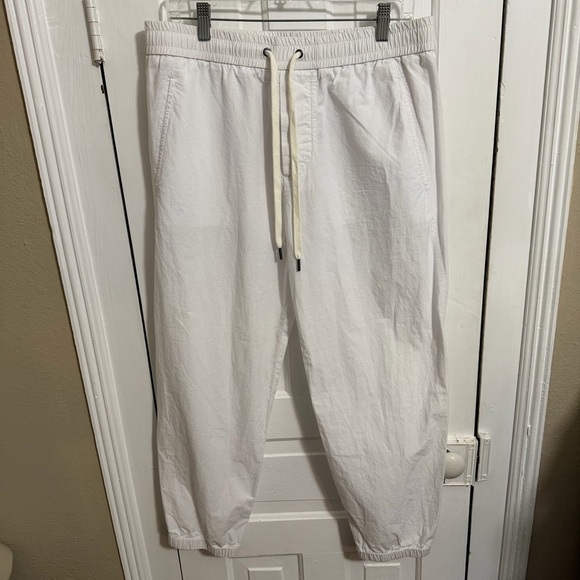 James Perse Crinkled Poplin Pants White Size 3 US Large T2 - Picture 2 of 8